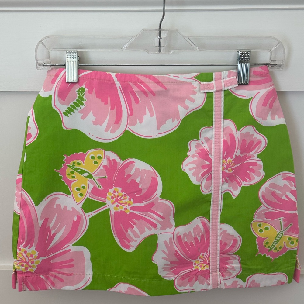 Lilly Pulitzer Girls Size 12 Pink/Green Skort-Excellent Condition